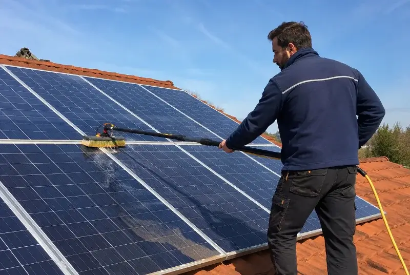 Nettoyage et entretien de panneaux solaires à Terre-de-Bancalié